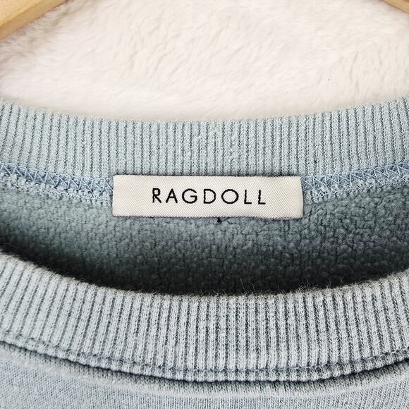 Ragdoll Los Angeles Sweatshirt Womens Medium Sage Green LA Embroidered - Picture 6 of 16
